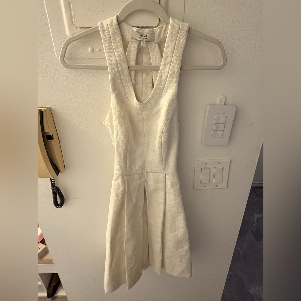 Robert Rodriguez Ivory Backless Dress